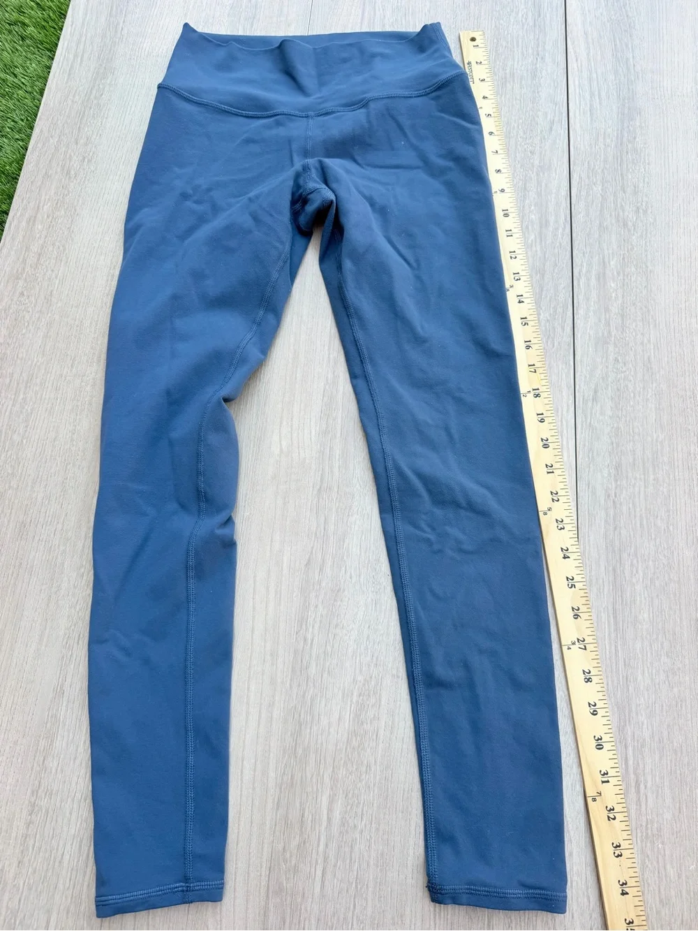 ALO Yoga Kids Navy Leggings with Subtle Logo